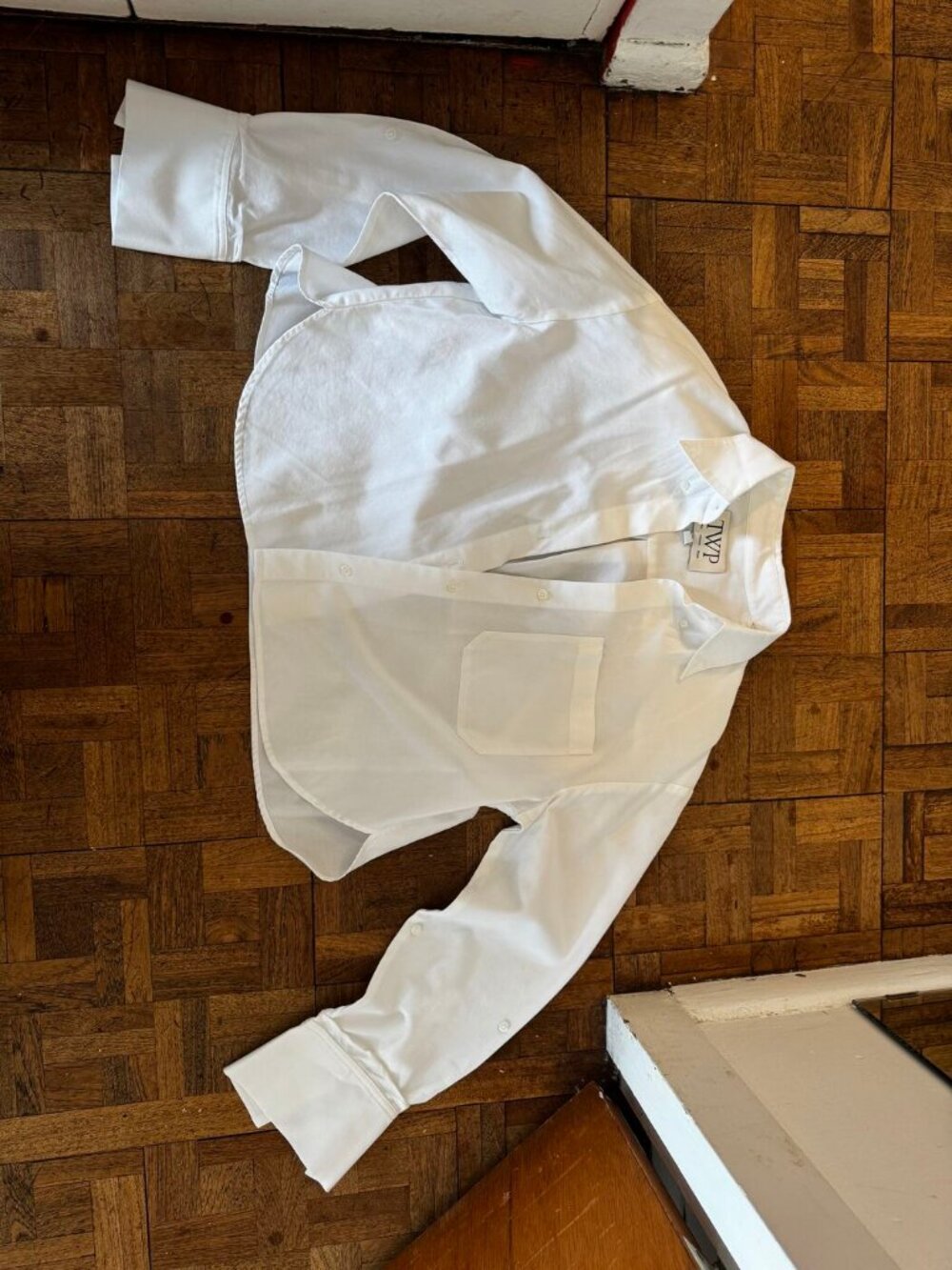 TWP White Cotton Button-Up Shirt XXS Made in USA